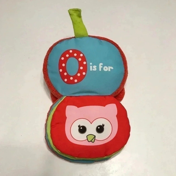 Baby Starters Soft Crinkle Cloth Book Pink Owl - Picture 3 of 11